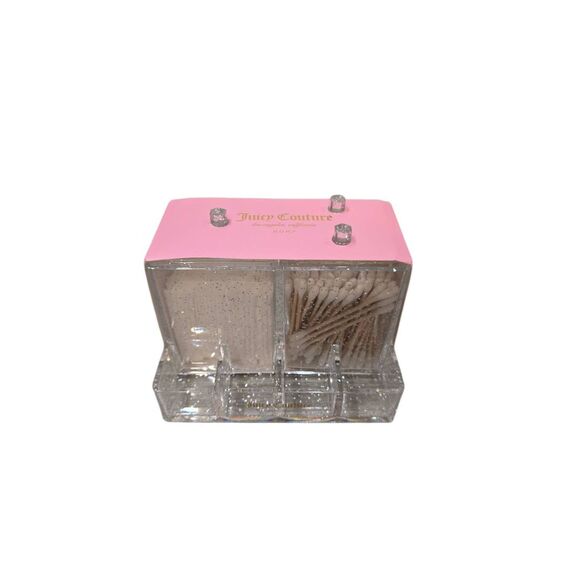 Juicy Couture Home Glitter Infused Cosmetic Organizer w/Cotton Products - Picture 2 of 8